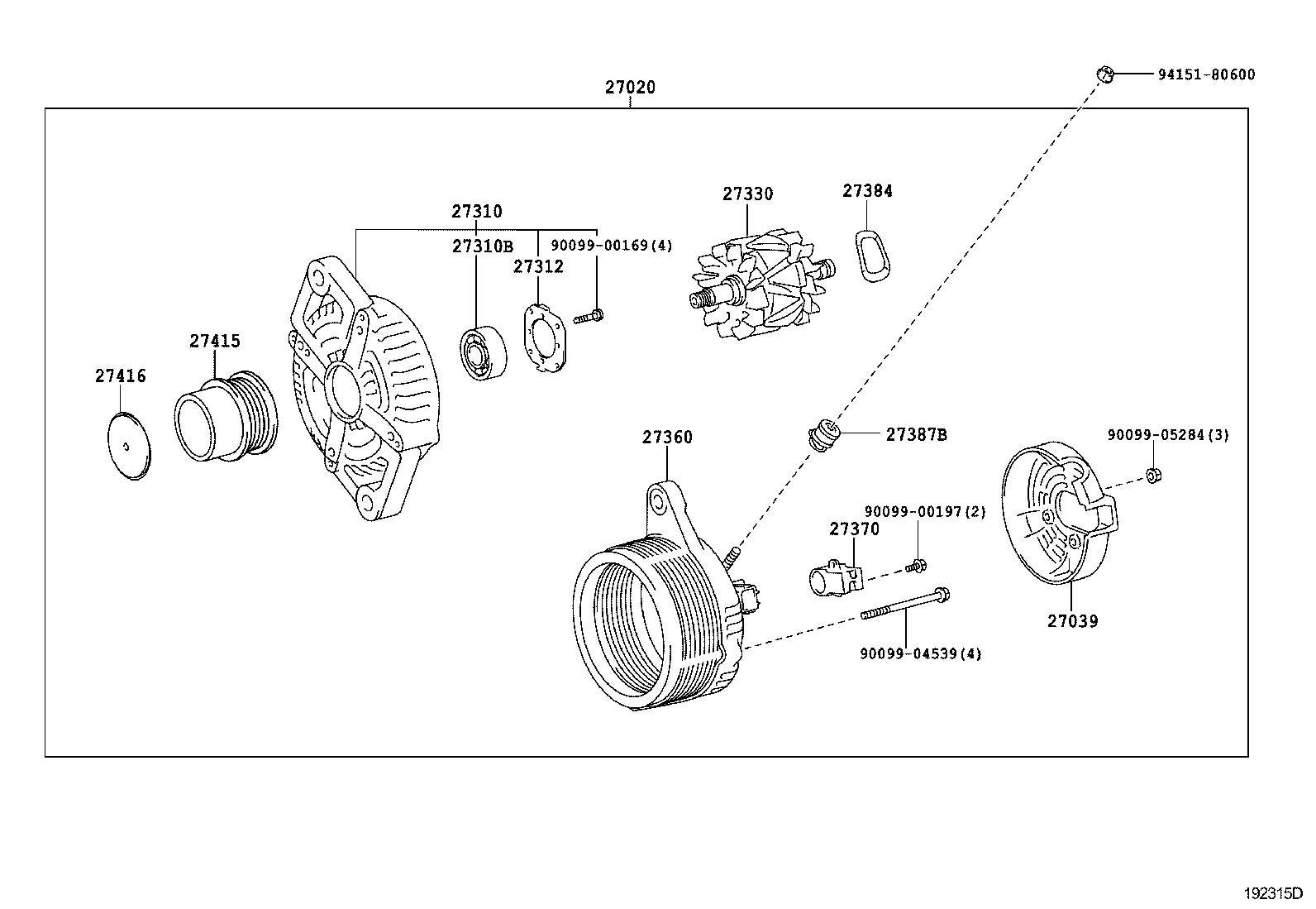 27360-37010 COIL ASSY, ALTERNATOR product image