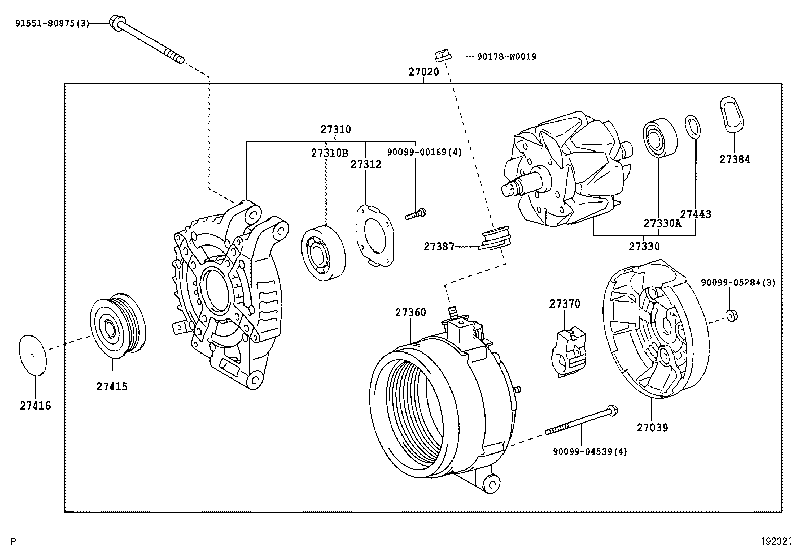 27060-0H070 ALTERNATOR ASSY product image