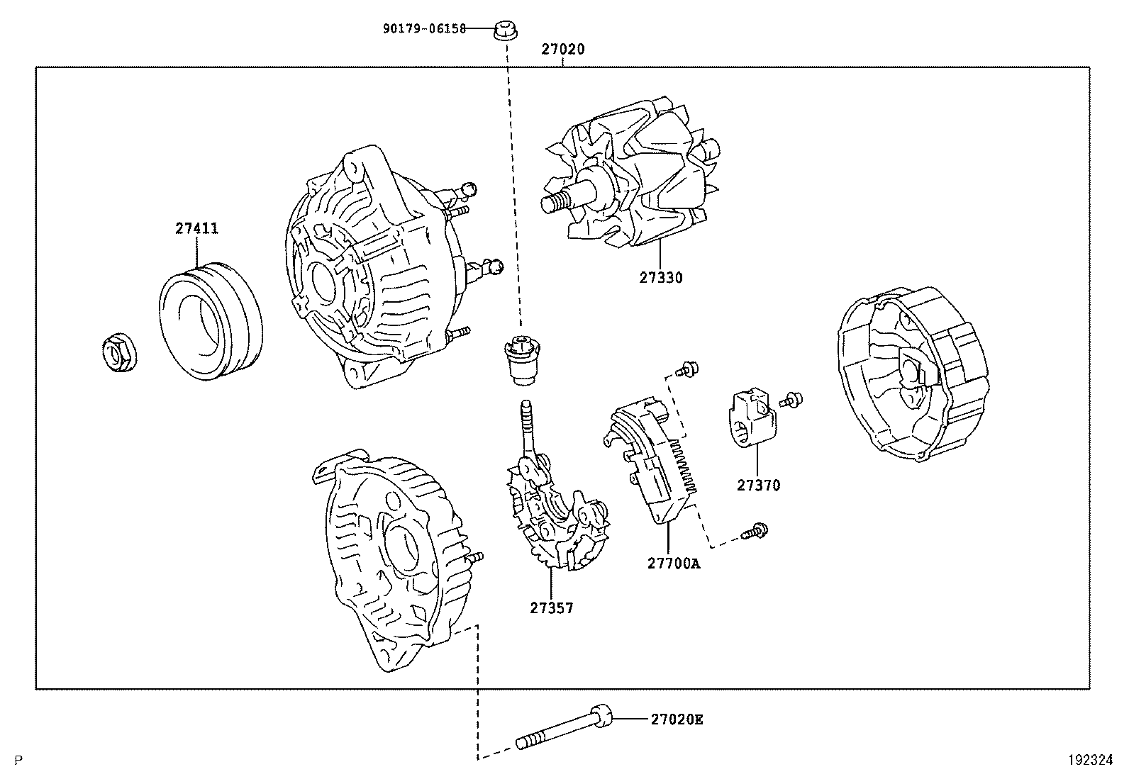 27060-58320 ALTERNATOR ASSY product image
