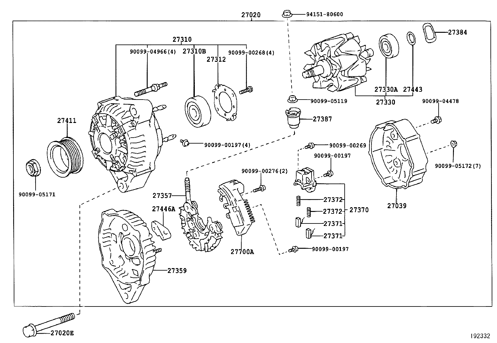 27060-21140 ALTERNATOR ASSY product image