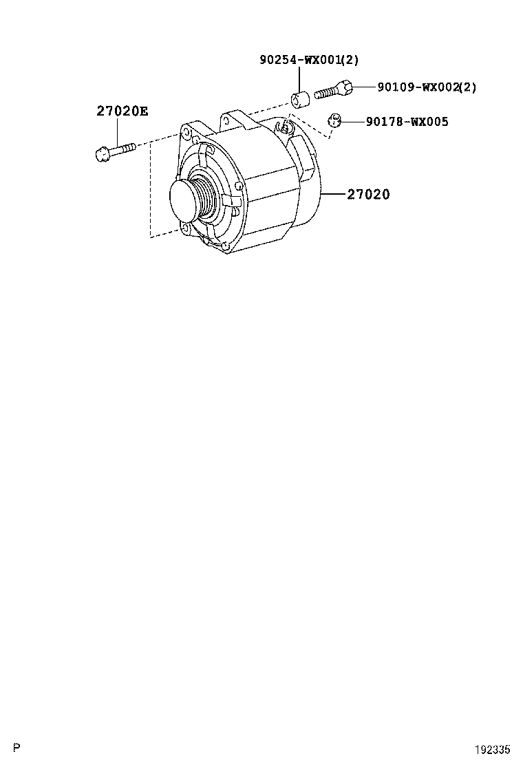 90105-10075 BOLT(FOR ALTERNATOR) product image