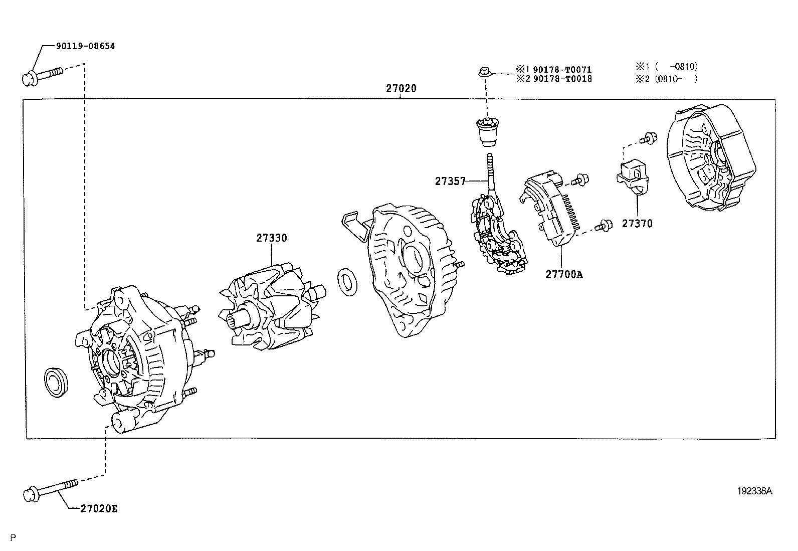 27060-31011 ALTERNATOR ASSY product image