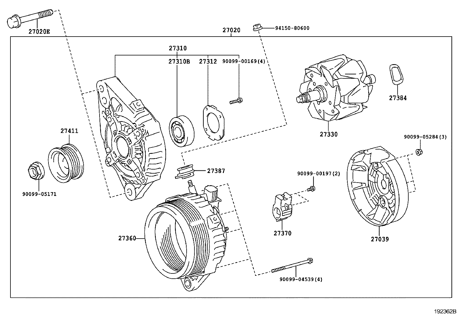 27060-75360 ALTERNATOR ASSY product image