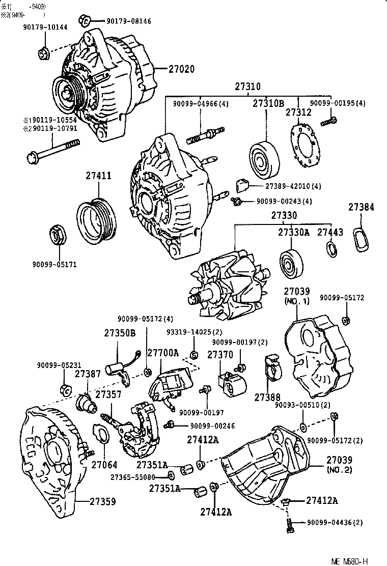 27060-50080 ALTERNATOR ASSY product image