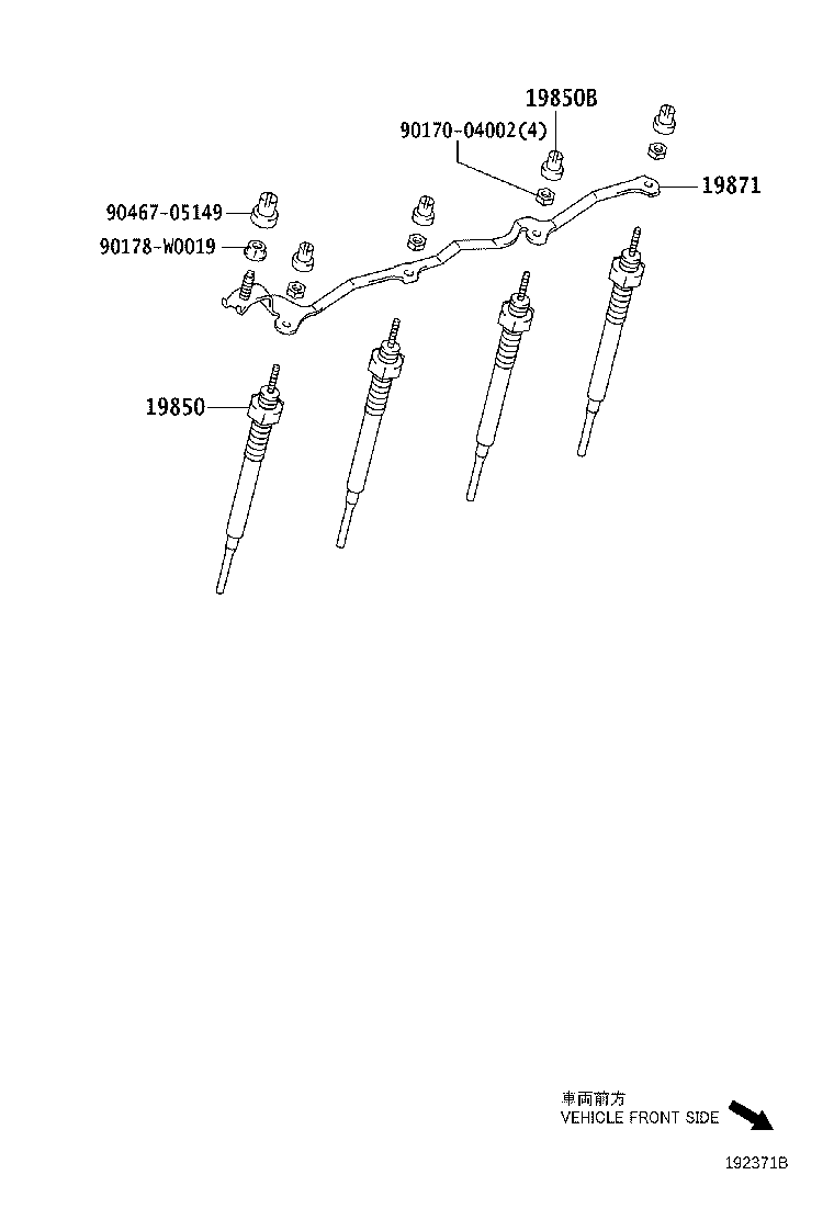 19871-26010 CONNECTOR, GLOW PLUG NO.1 product image
