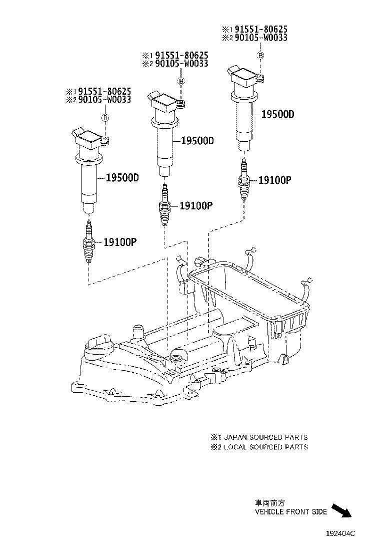 90919-T2002 COIL, IGNITION, NO.1 product image