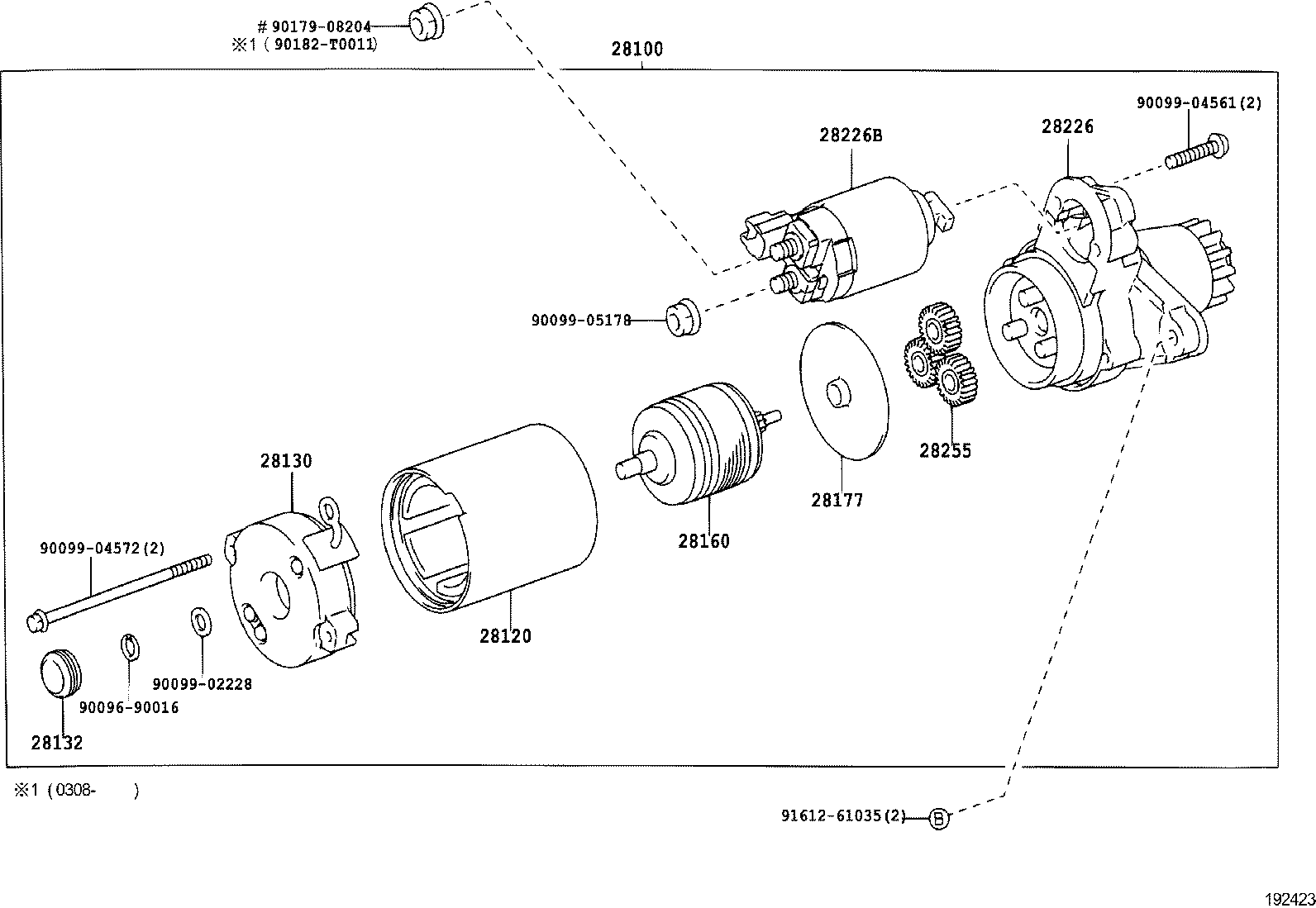 28130-28040 FRAME ASSY, STARTER COMMUTATOR END product image