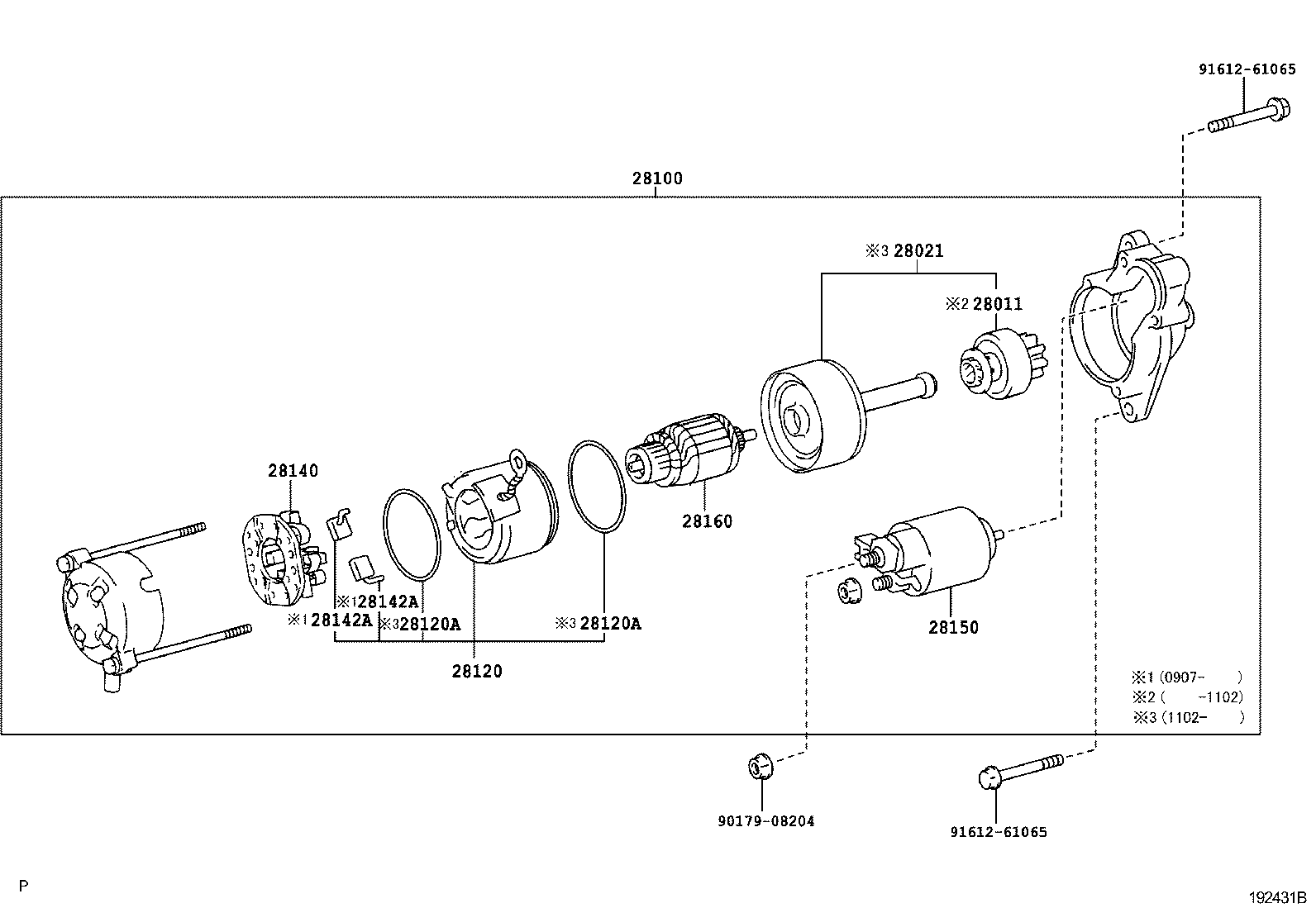 Toyota 28100-21022 STARTER ASSY
