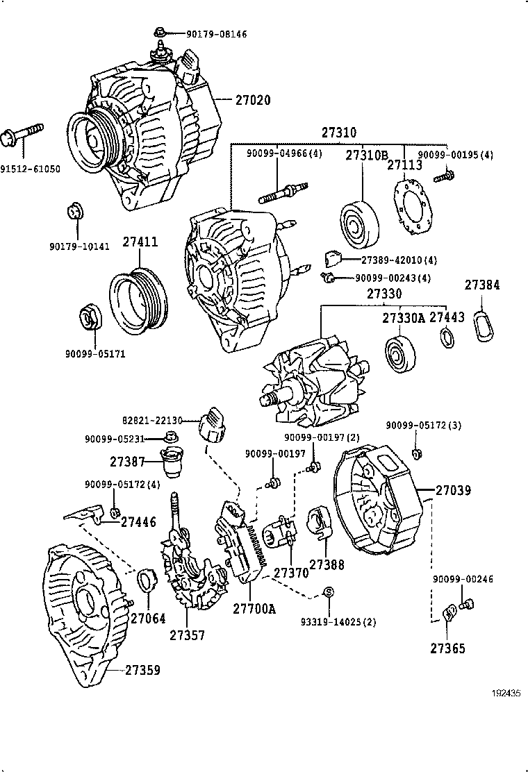 27060-46110 ALTERNATOR ASSY product image