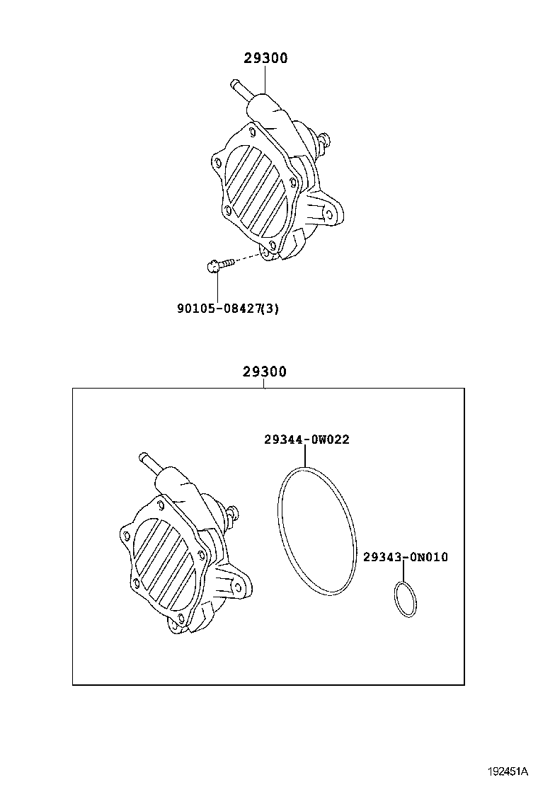 29300-0W010 PUMP ASSY, VACUUM product image