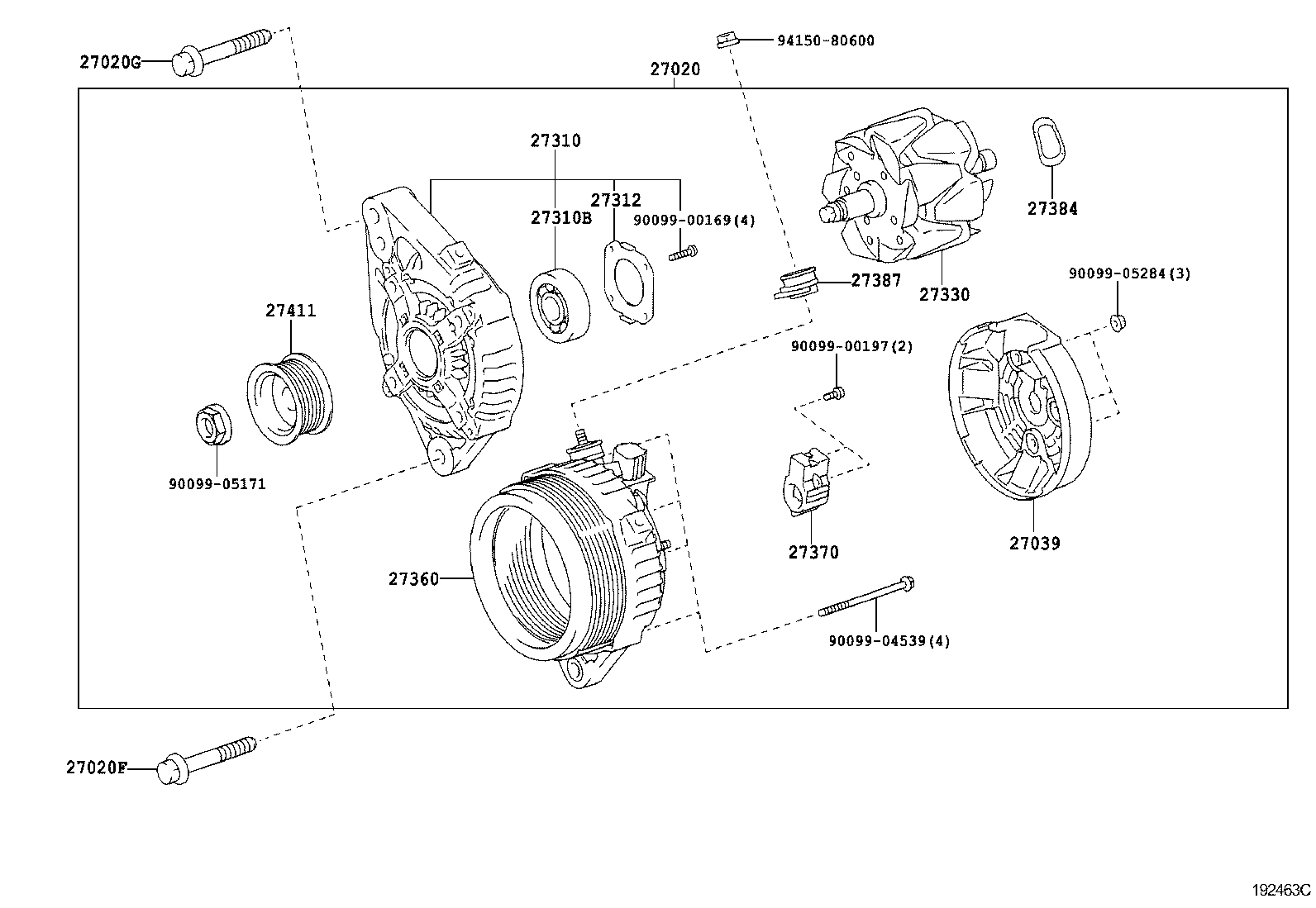27060-31120 ALTERNATOR ASSY product image