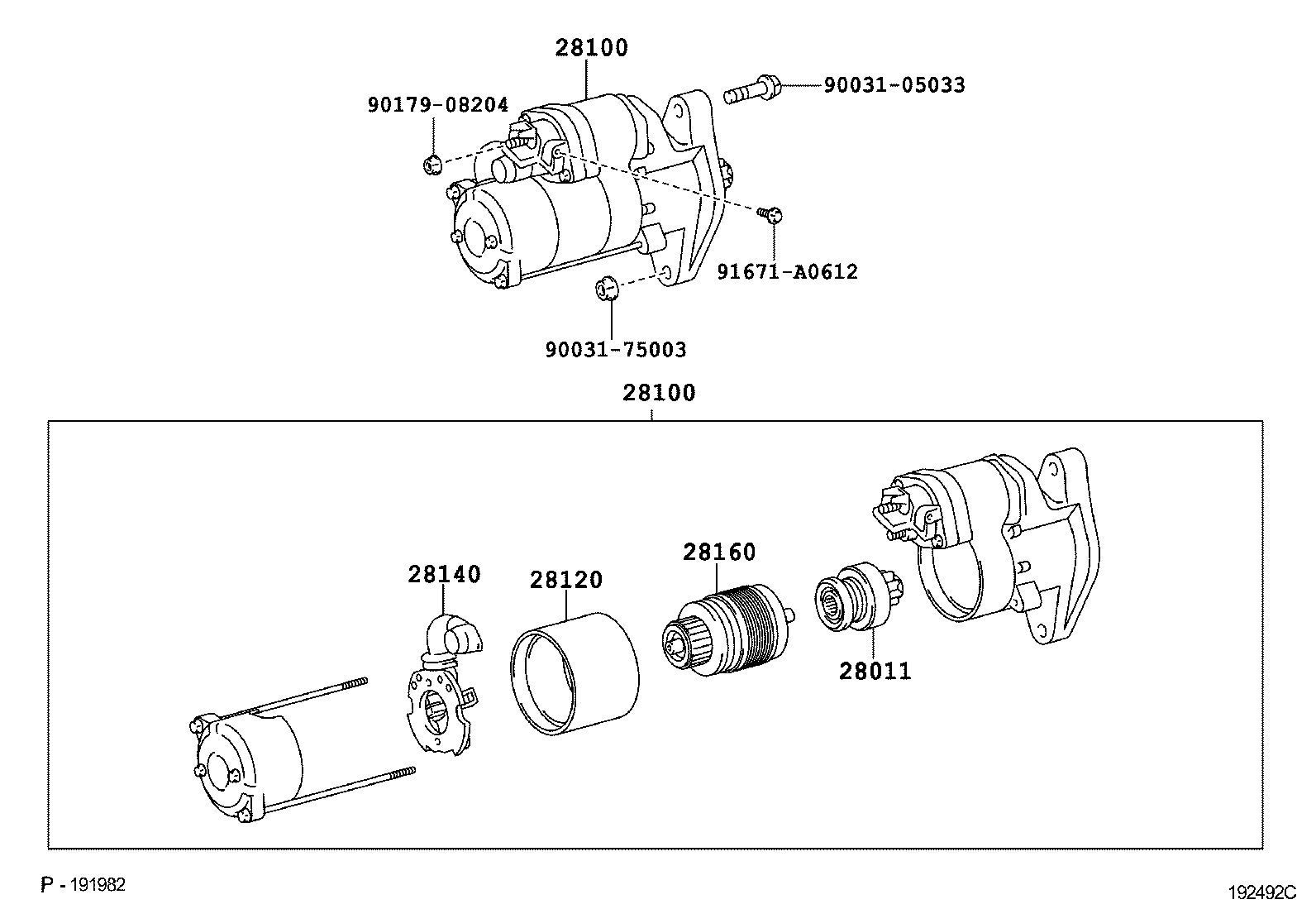 28150-75170 SWITCH ASSY, MAGNET STARTER product image