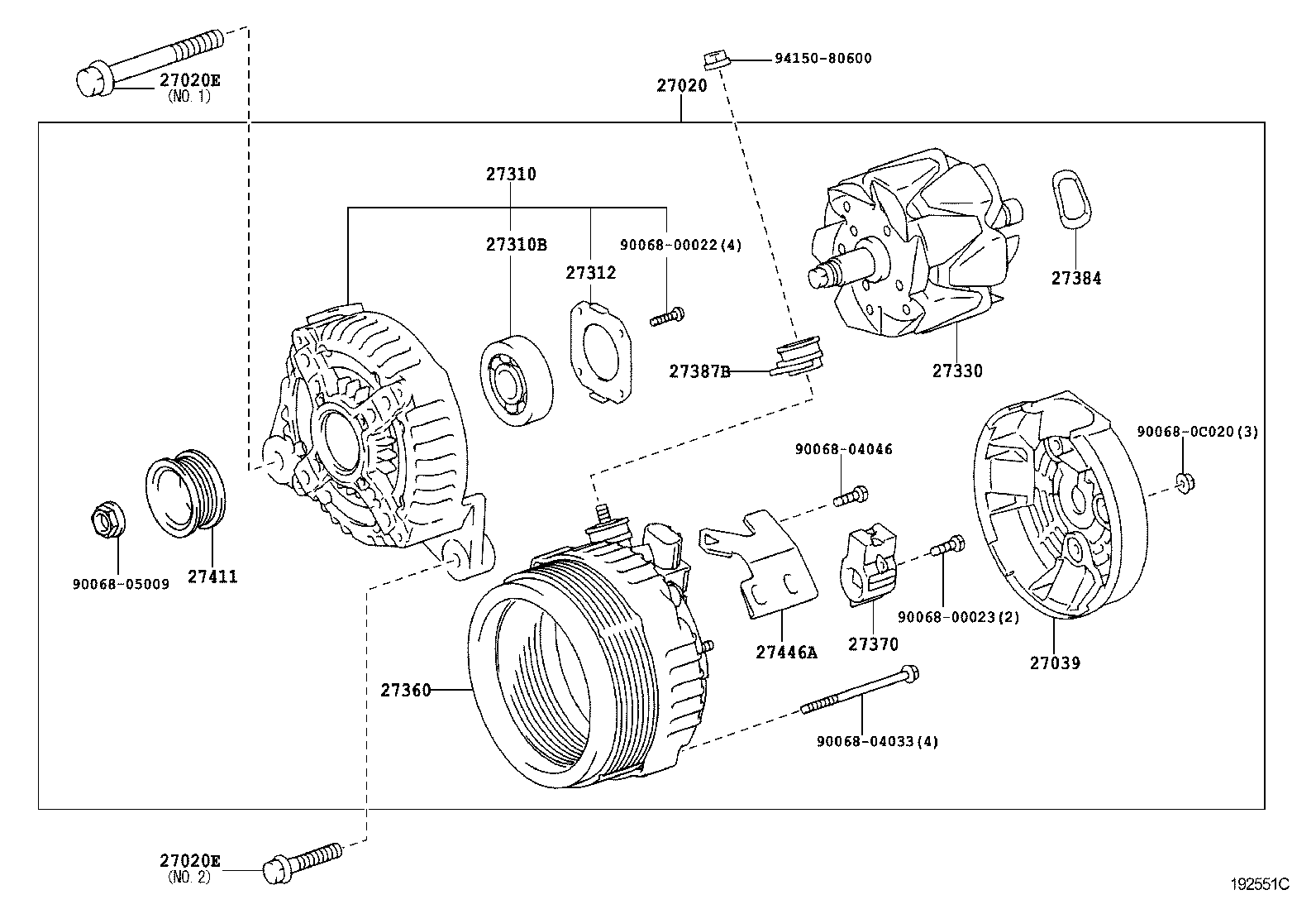 27415-0H020 PULLEY, ALTERNATOR W/CLUTCH product image