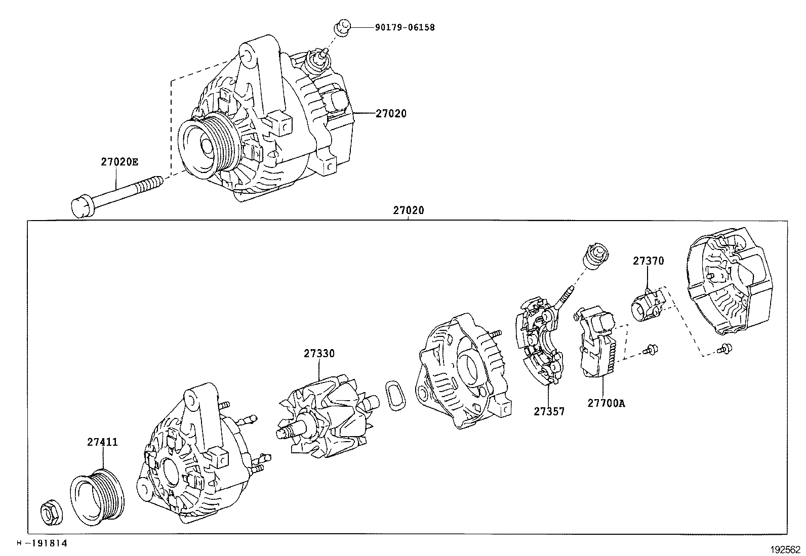 27039-0F060 COVER, ALTERNATOR REAR END product image