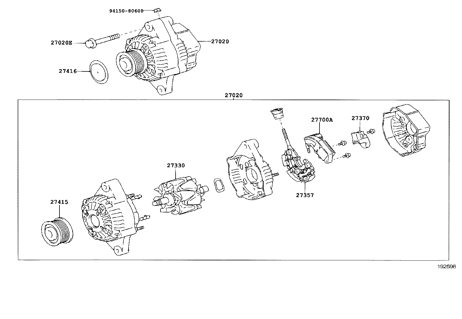 27060-75280 ALTERNATOR ASSY product image