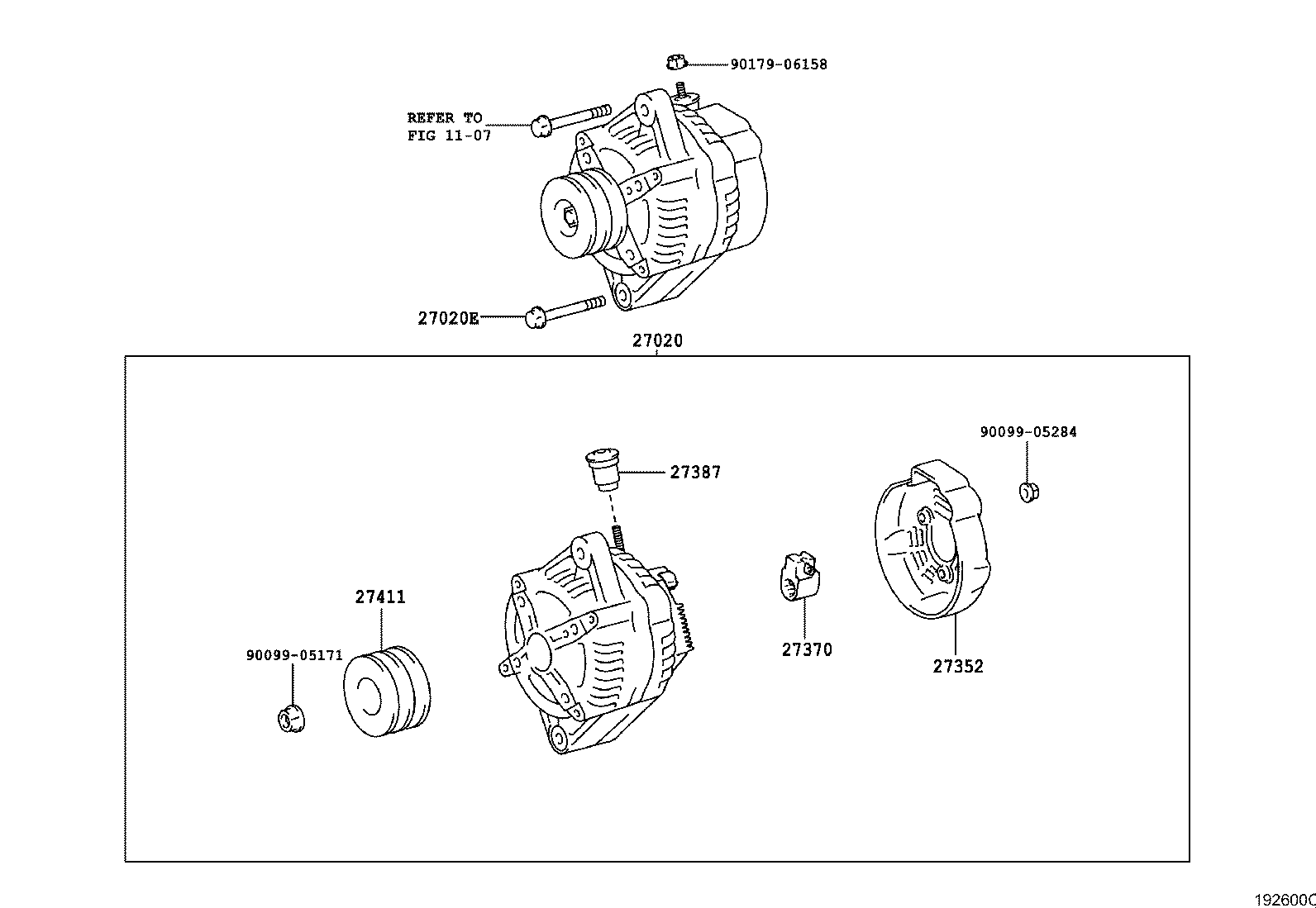 90031-05170 BOLT(FOR ALTERNATOR) product image