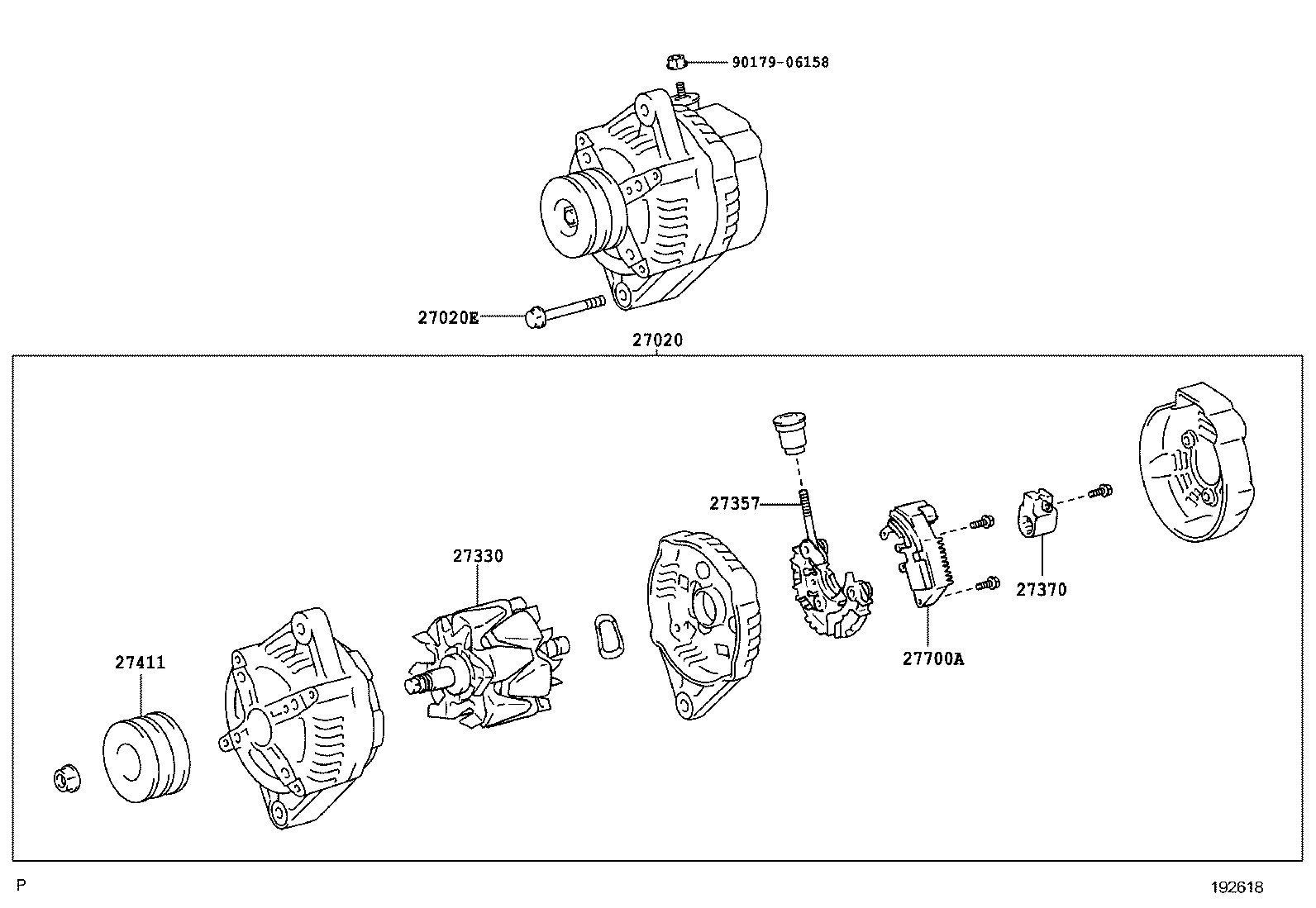 27060-58320 ALTERNATOR ASSY product image