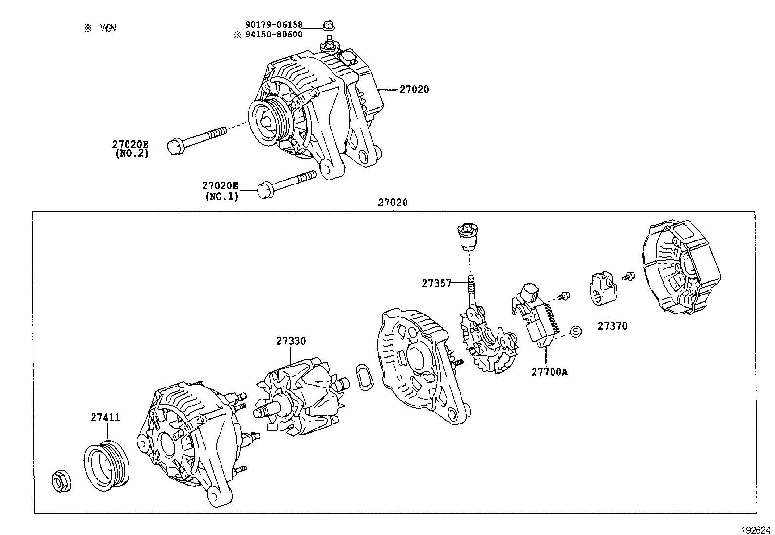 27039-0D120 COVER, ALTERNATOR REAR END product image