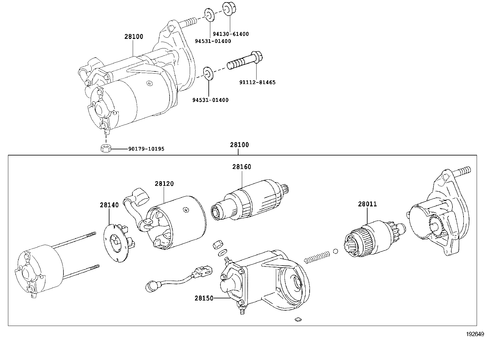 28100-58040 STARTER ASSY product image