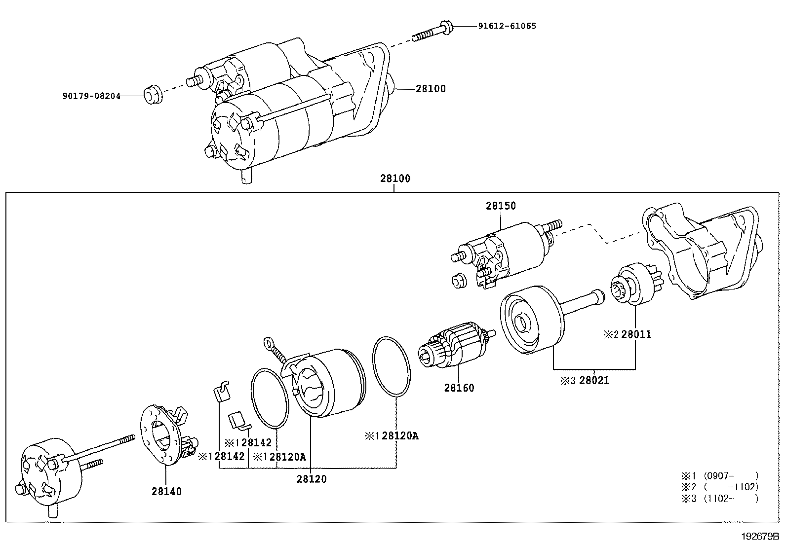 28100-21032 STARTER ASSY product image