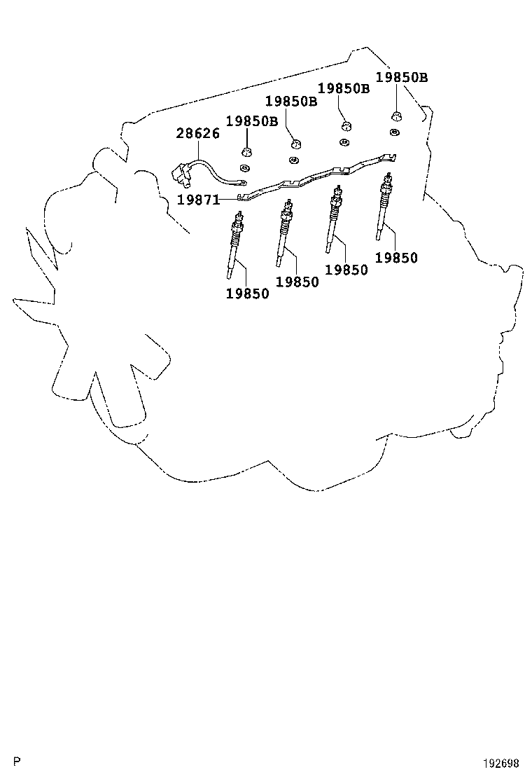 19879-78010 WIRE, GLOW PLUG GROUND product image
