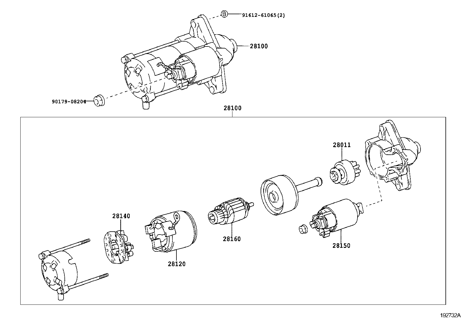 28100-21032 STARTER ASSY product image