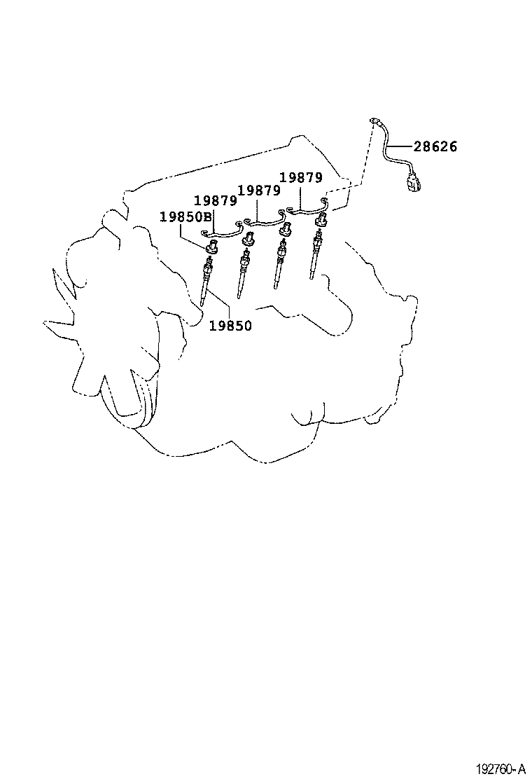 19850-78040 PLUG ASSY, GLOW product image