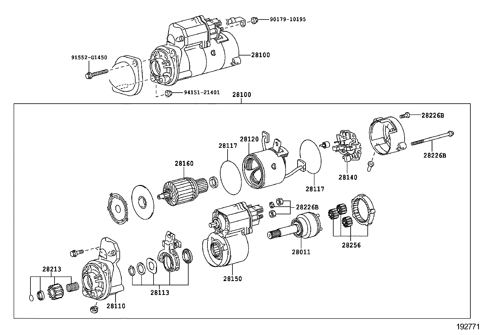 28100-58040 STARTER ASSY product image