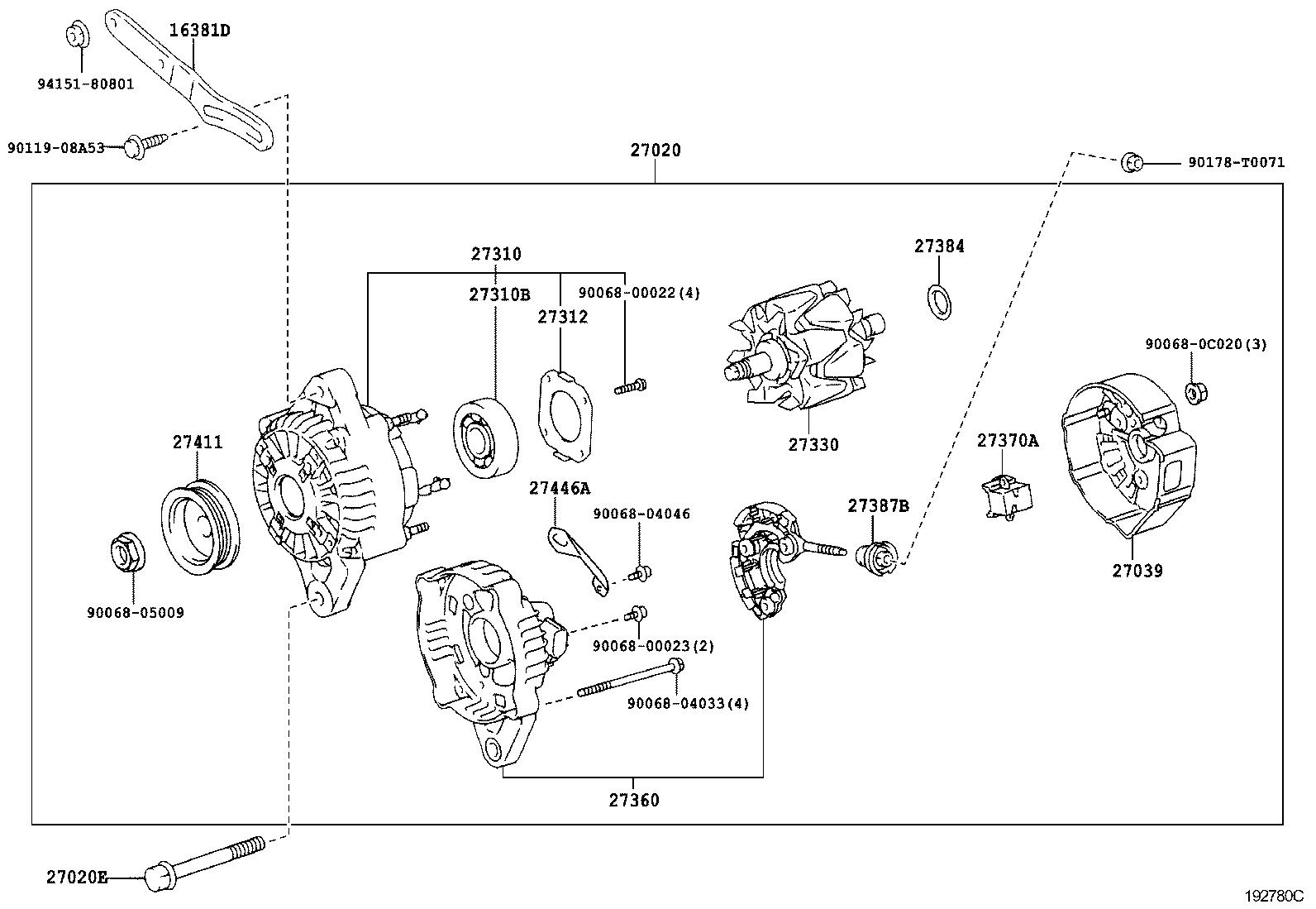 27330-0C020 ROTOR ASSY, ALTERNATOR product image