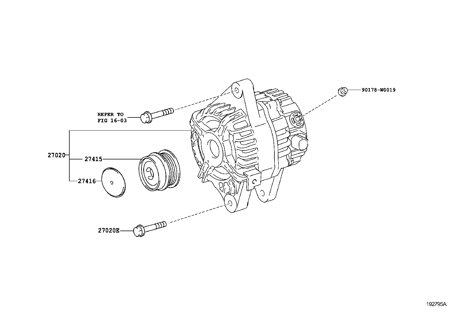 27060-0N021 ALTERNATOR ASSY product image