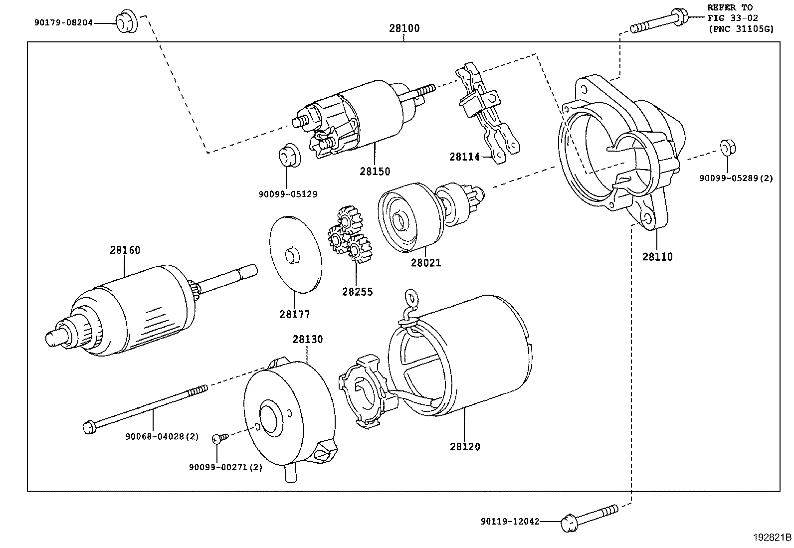 28130-37040 FRAME ASSY, STARTER COMMUTATOR END product image
