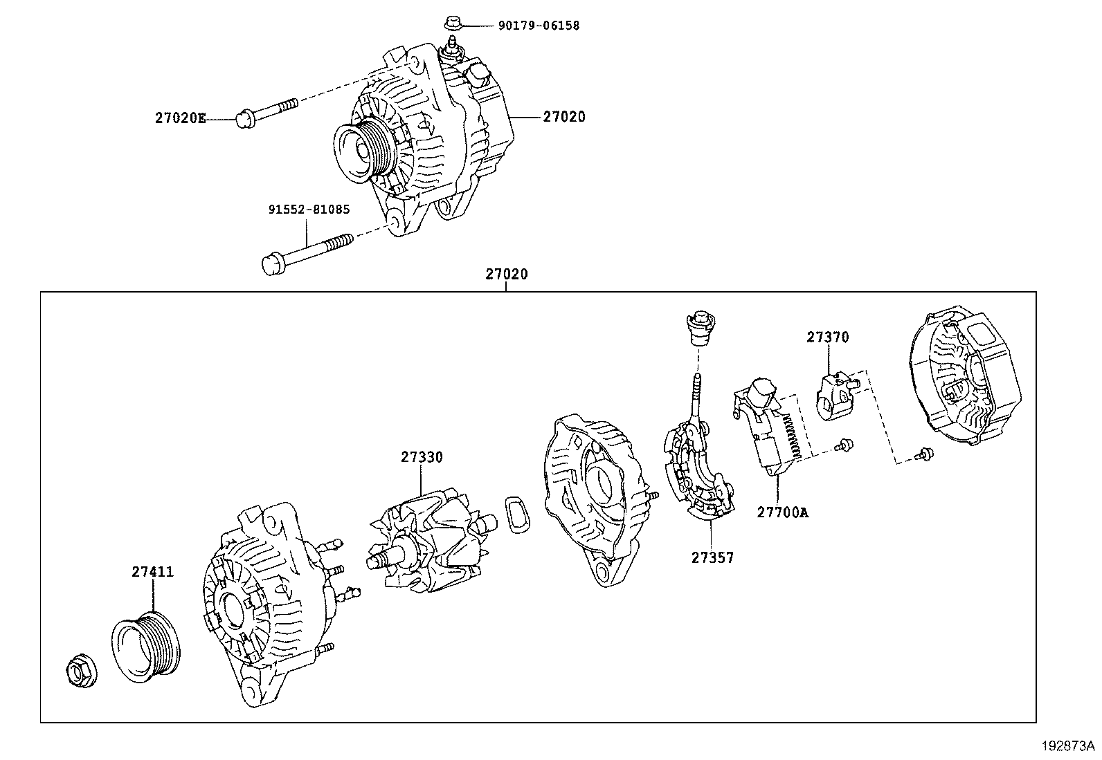 27060-58320 ALTERNATOR ASSY product image