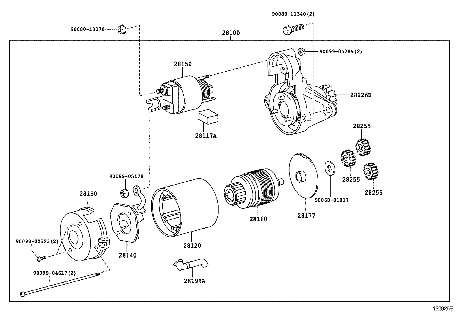 Toyota 28226-0H090 STARTER KIT, REPAIR SERVICE