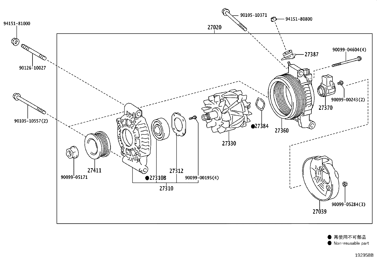 27360-38220 COIL ASSY, ALTERNATOR product image