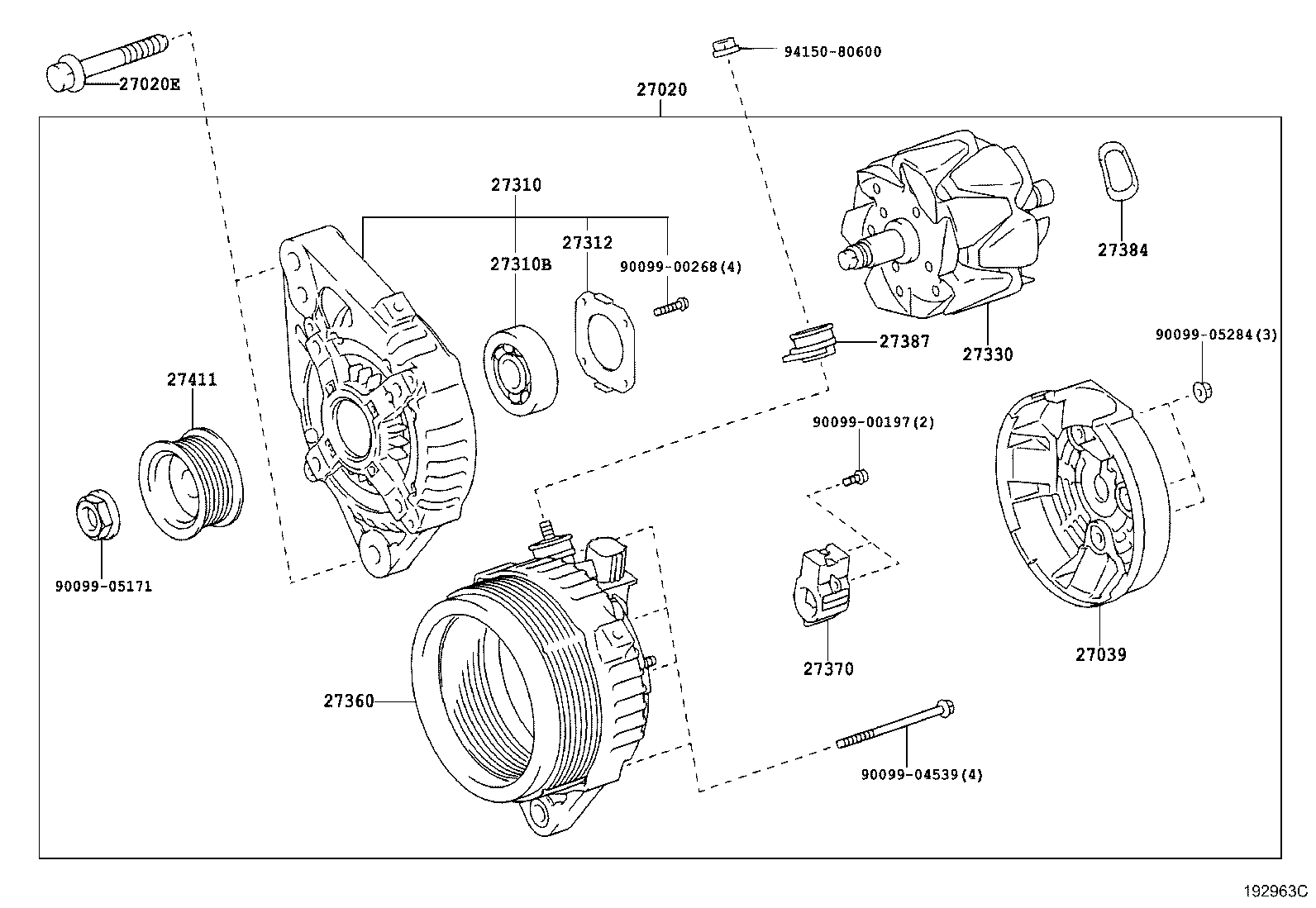 27060-0P080 ALTERNATOR ASSY product image