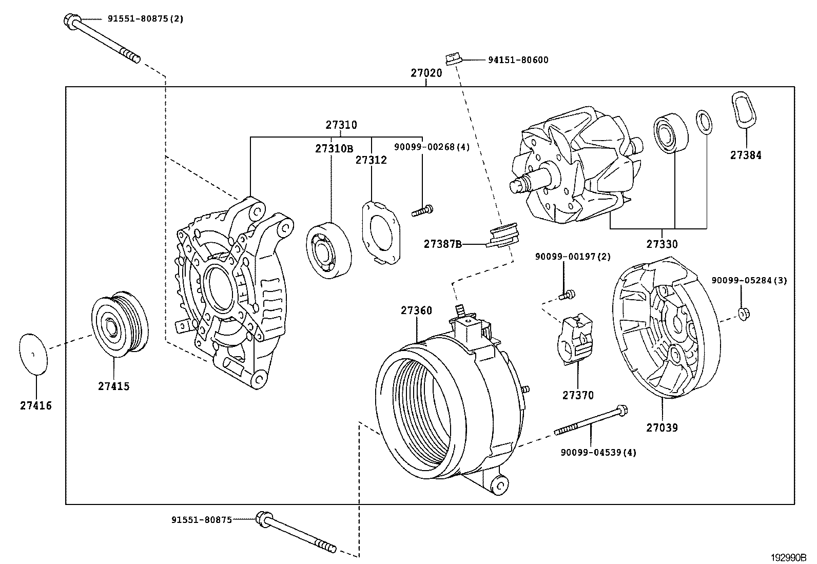 27060-0R050 ALTERNATOR ASSY product image