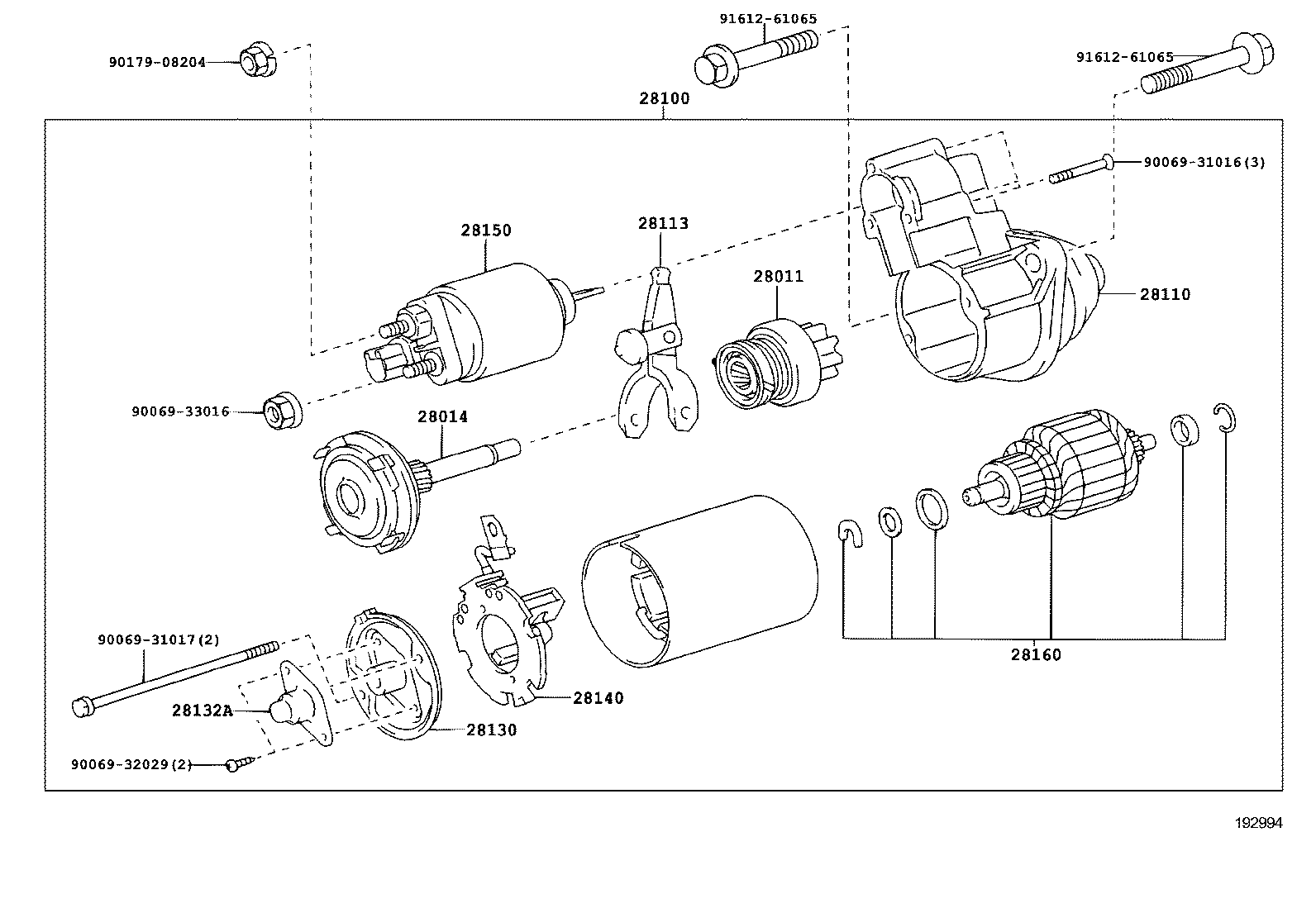 28014-0D160 SHAFT SUB-ASSY, PLANET CARRIER product image