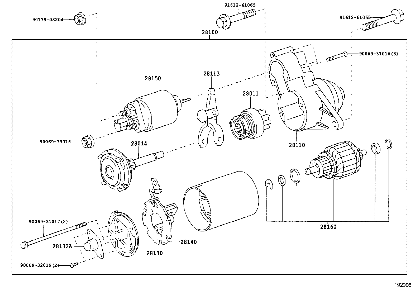 28014-0D160 SHAFT SUB-ASSY, PLANET CARRIER product image