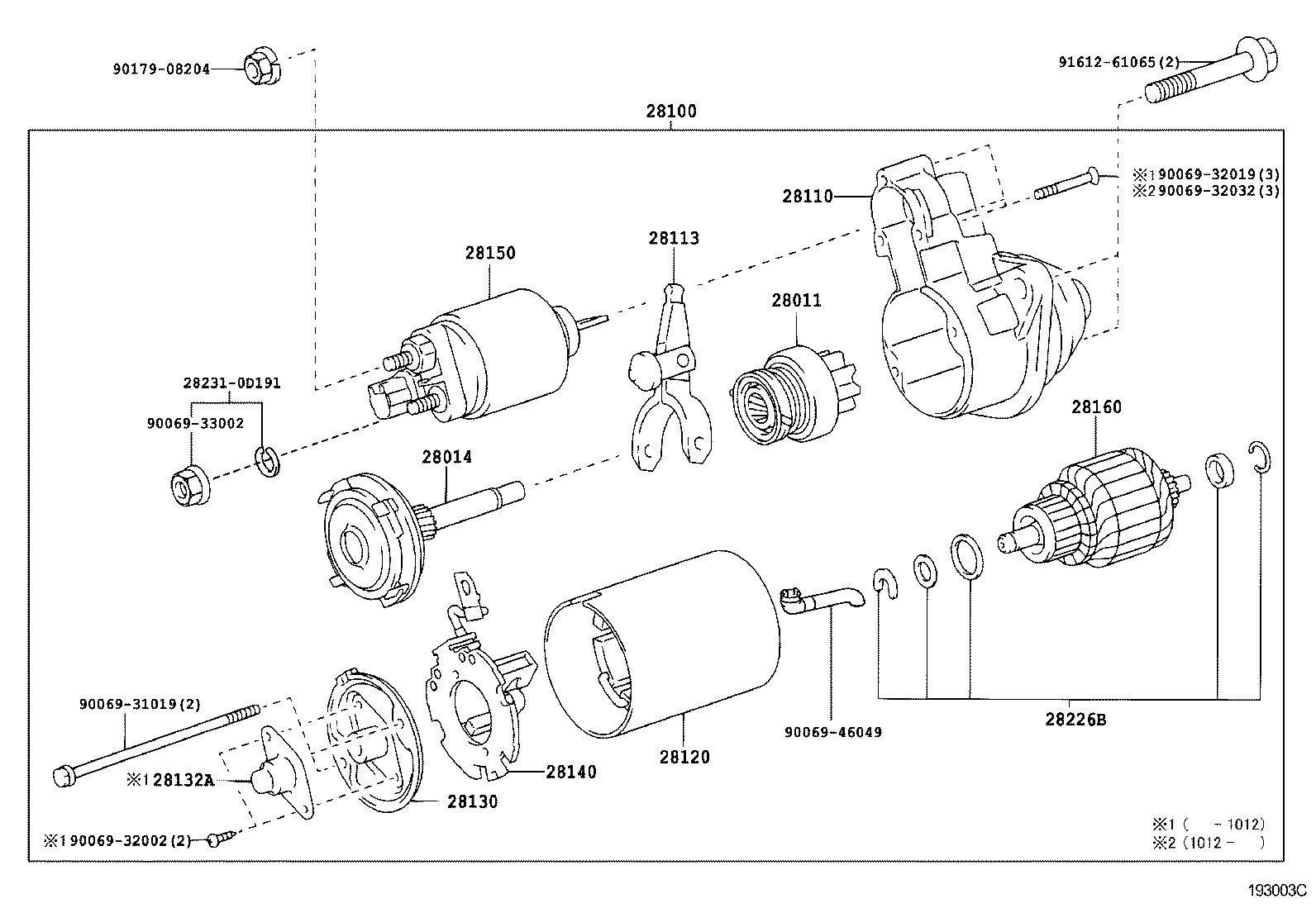 Toyota 28140-0D100 HOLDER ASSY, STARTER BRUSH