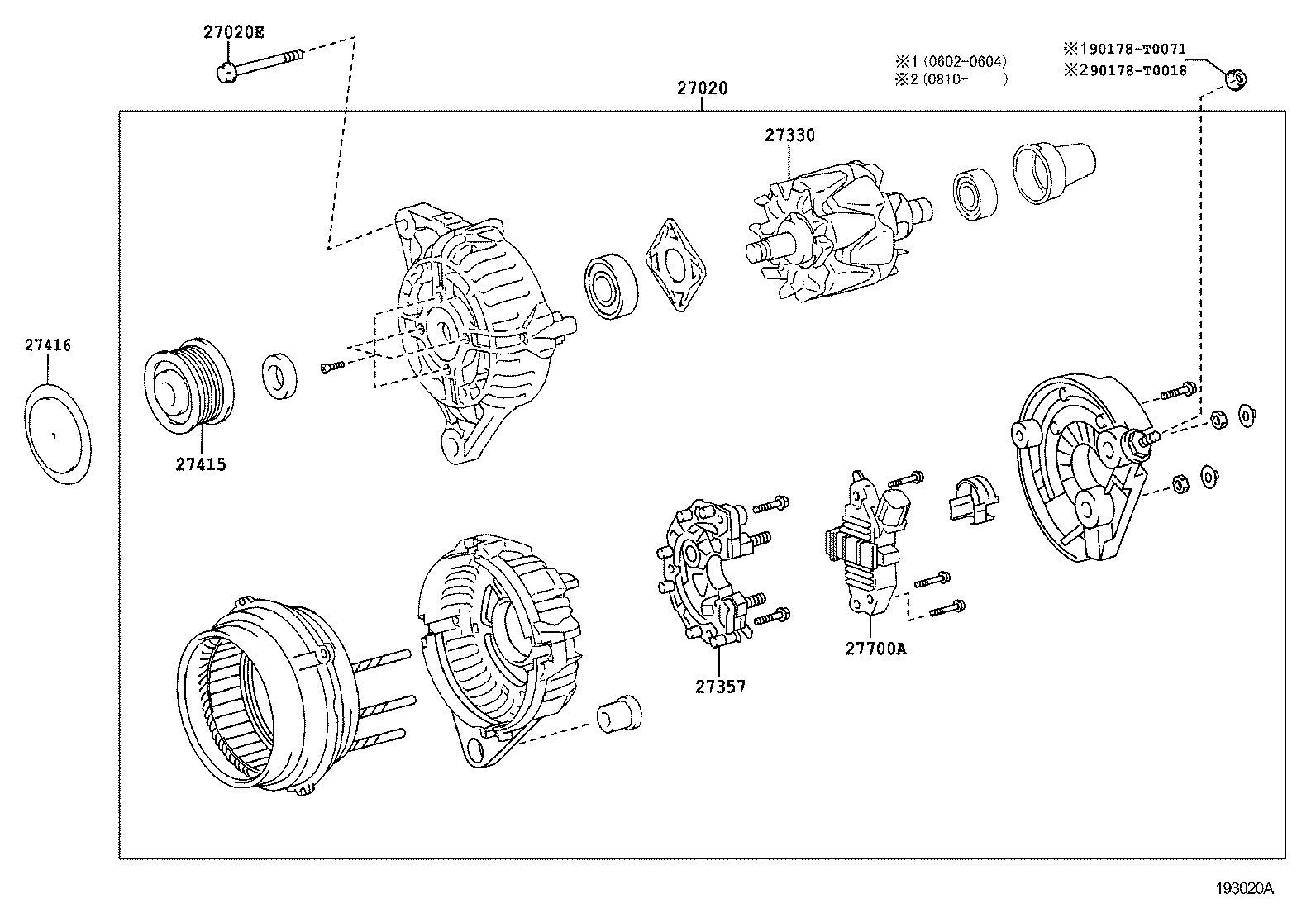 27060-31011 ALTERNATOR ASSY product image