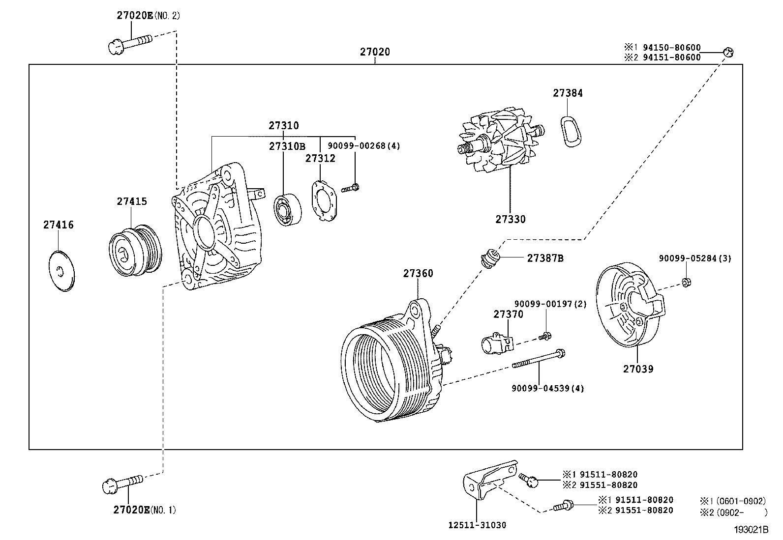Toyota 90105-10562 BOLT(FOR ALTERNATOR)