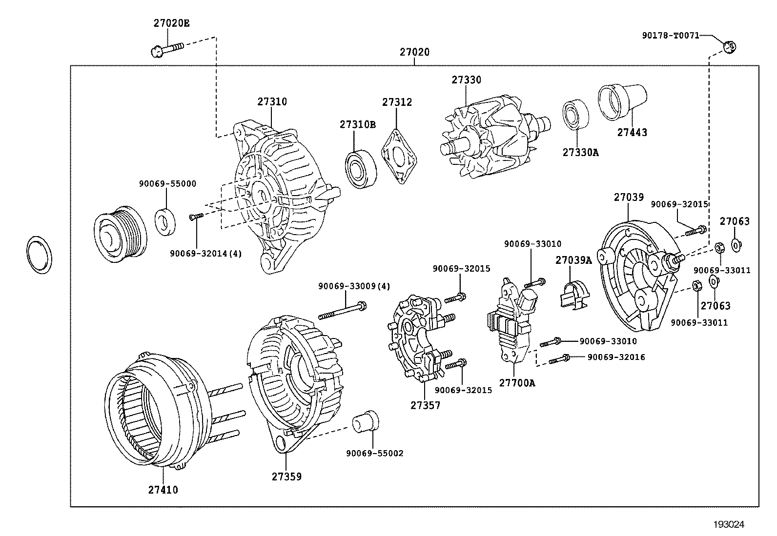 27060-0P110 ALTERNATOR ASSY product image