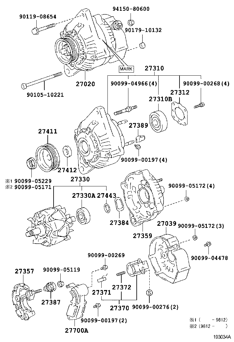 27310-64620 FRAME ASSY, DRIVE END, ALTERNATOR product image