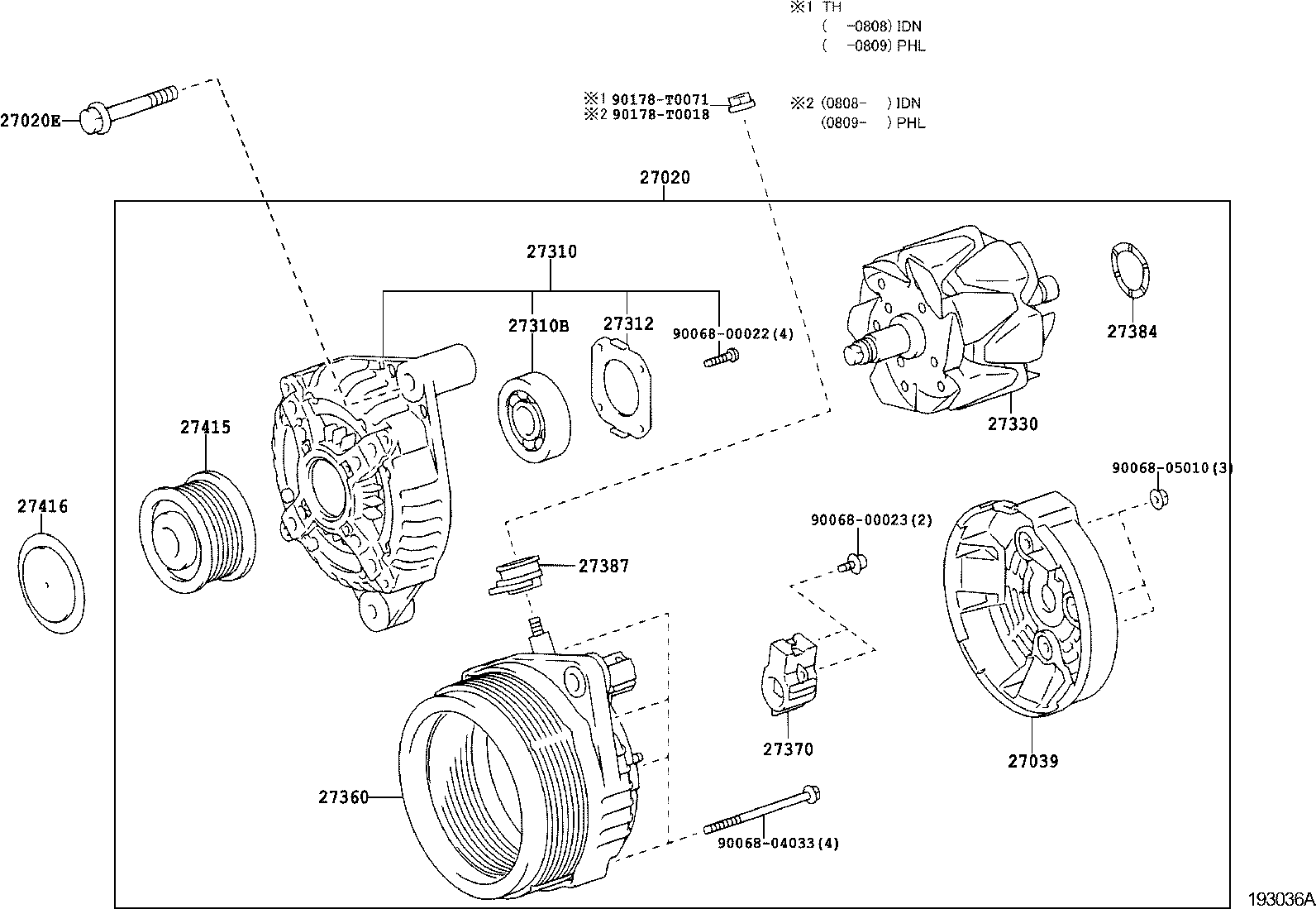 27360-0C041 COIL ASSY, ALTERNATOR product image