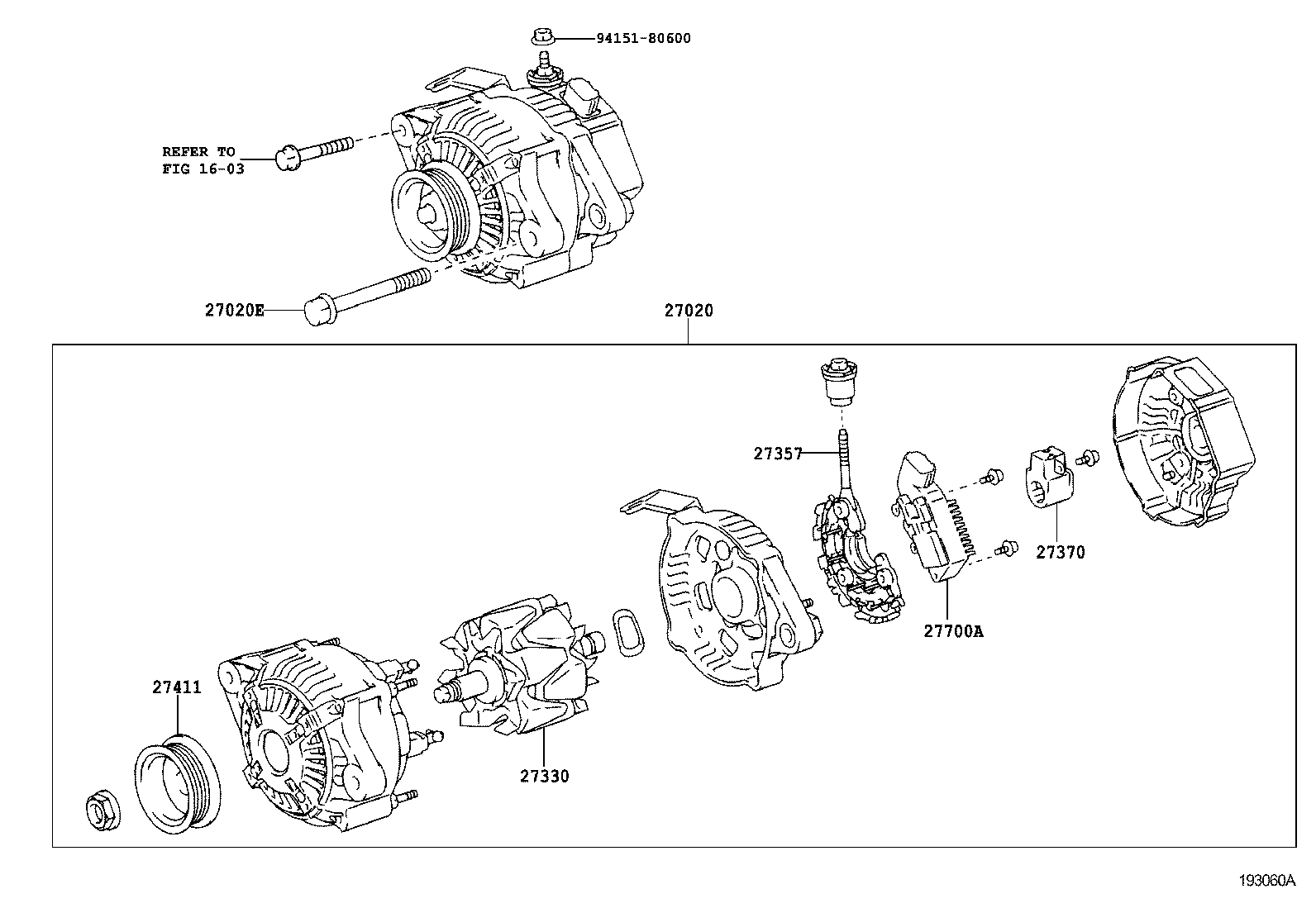 27060-0D271 ALTERNATOR ASSY product image