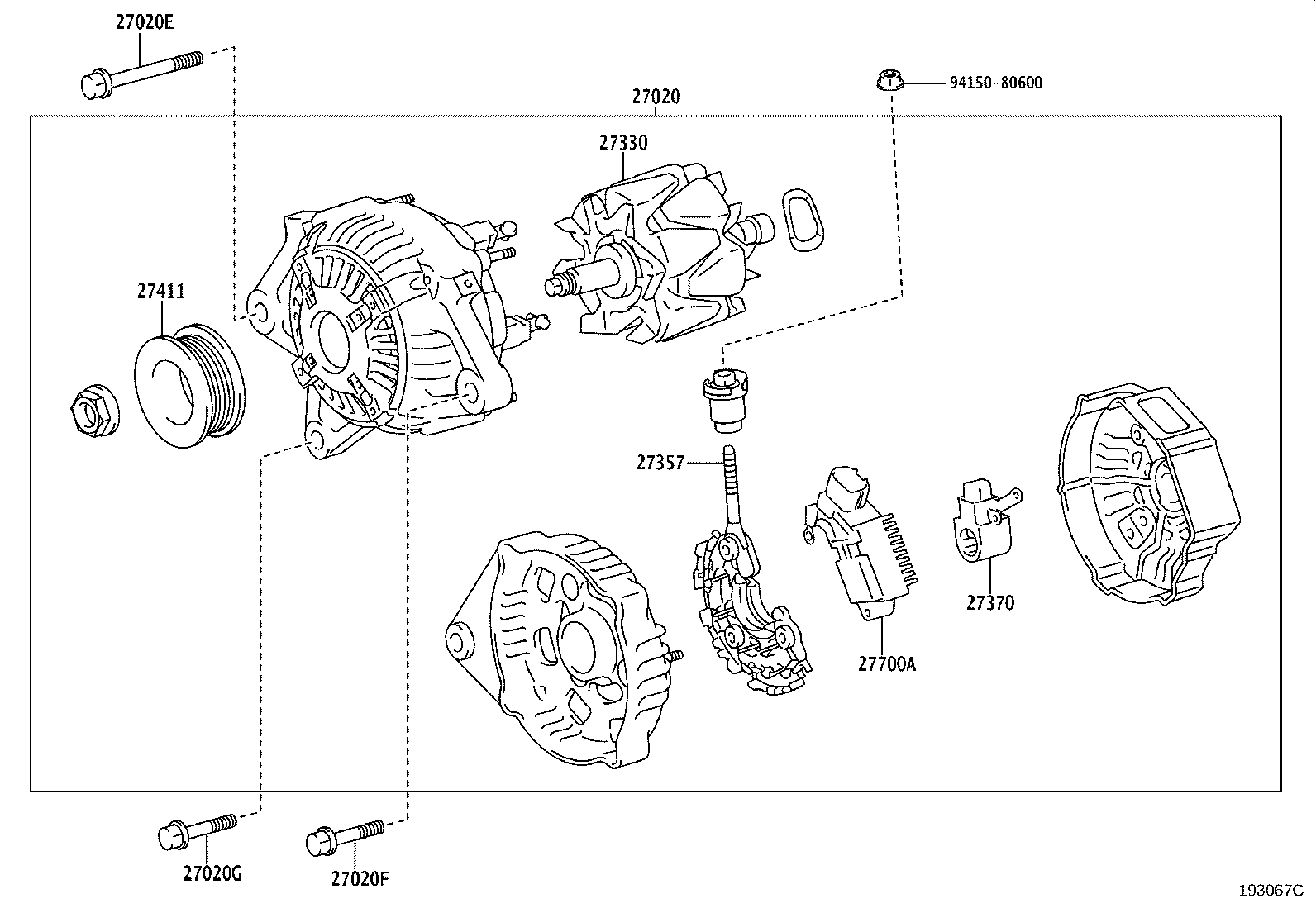 27060-75431 ALTERNATOR ASSY product image