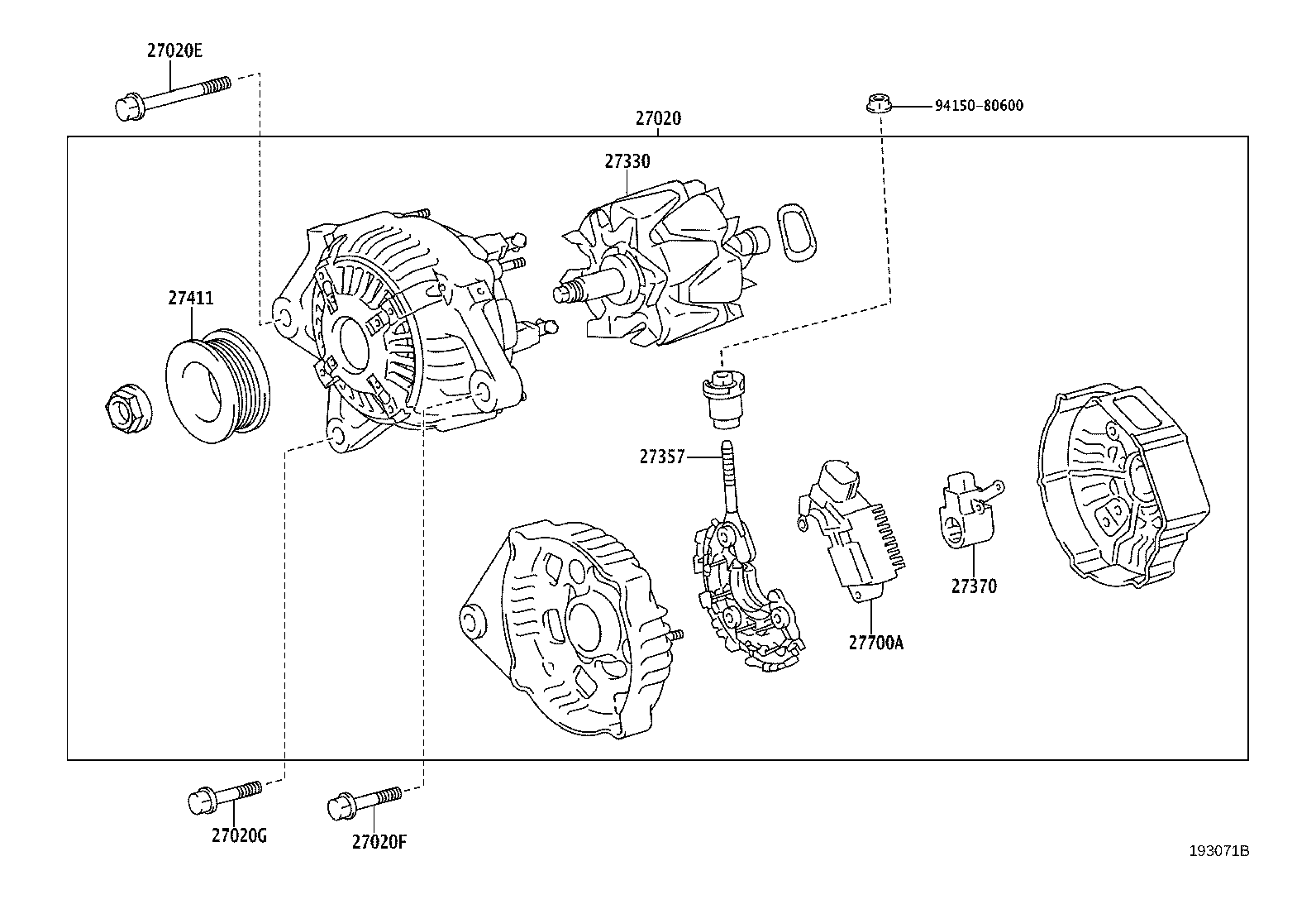 27060-73030 ALTERNATOR ASSY product image
