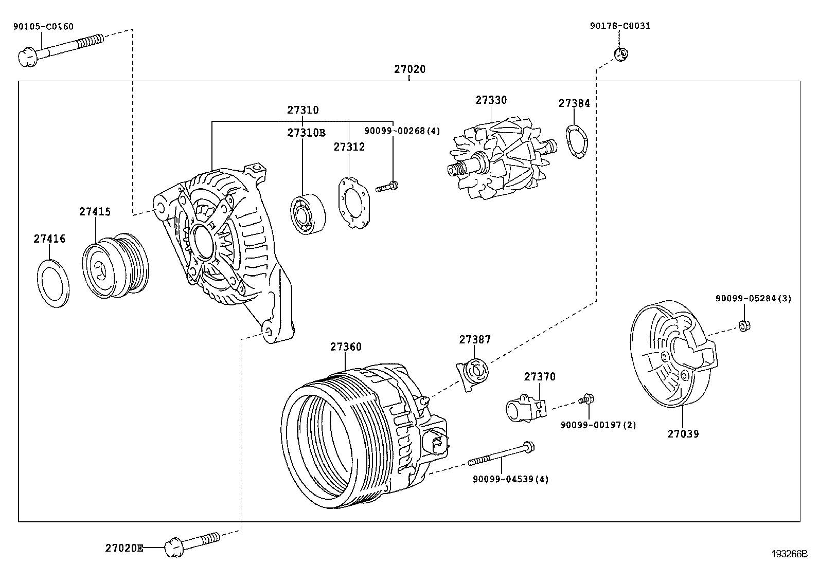 27060-0V040 ALTERNATOR ASSY product image