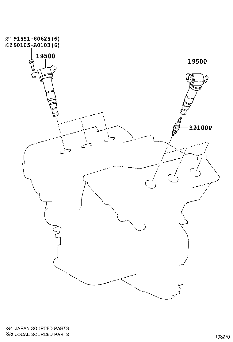 90080-91243 PLUG, SPARK product image