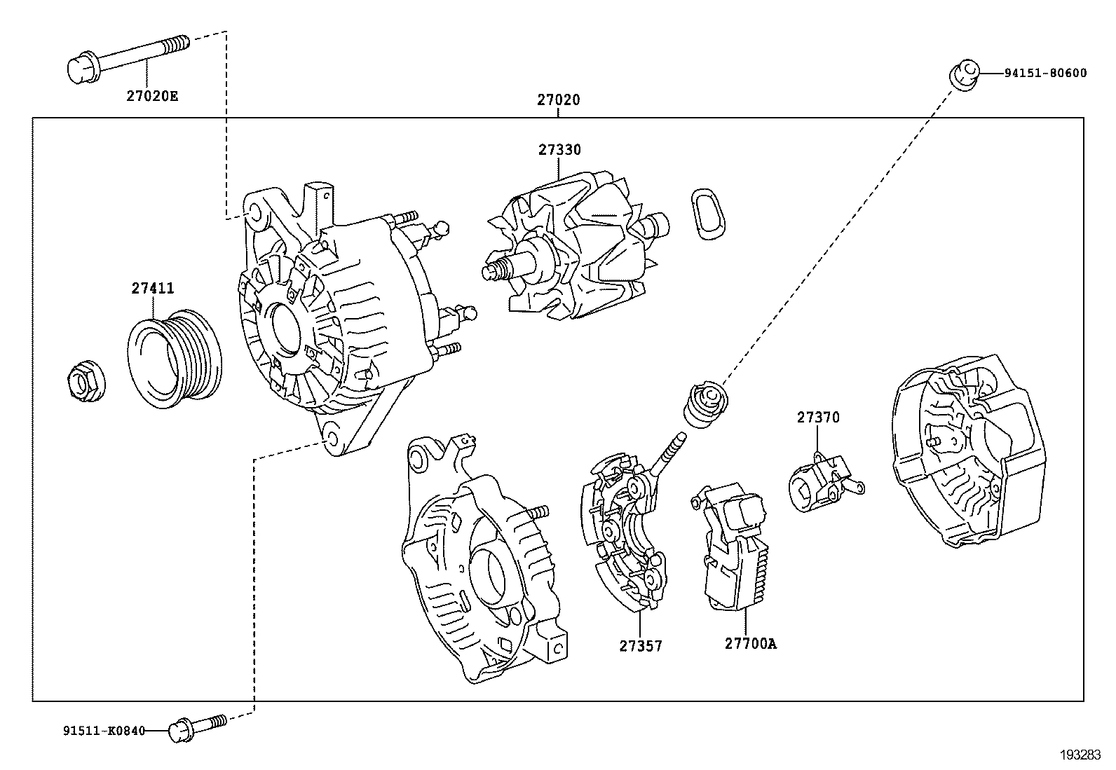 27360-47201 COIL ASSY, ALTERNATOR product image